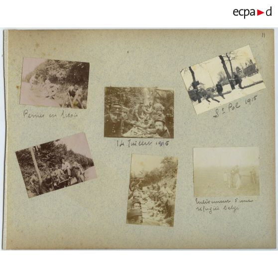 Dixième page de l'album dérelié de Georges Pila relatif à la première guerre mondiale.