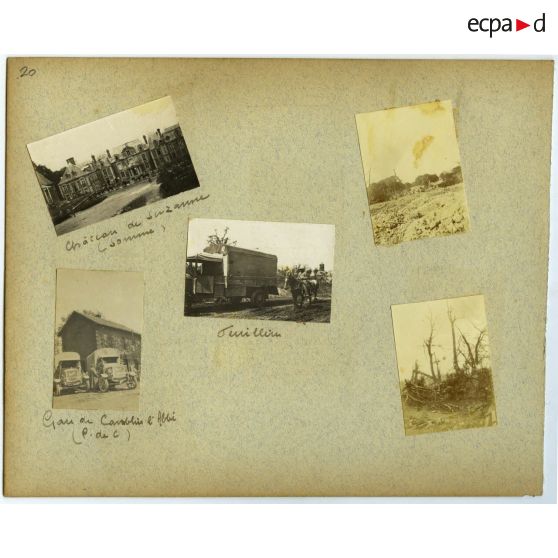 Dix-neuvième page de l'album dérelié de Georges Pila relatif à la première guerre mondiale.