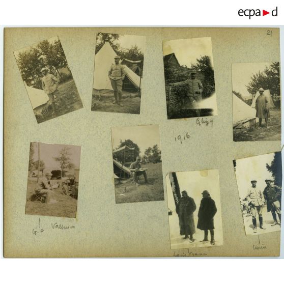 Vingtième page de l'album dérelié de Georges Pila relatif à la première guerre mondiale.