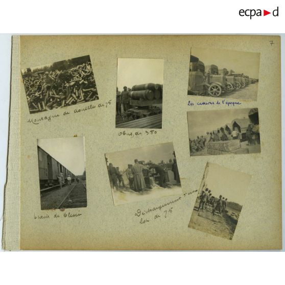 Sixième page de l'album dérelié de Georges Pila relatif à la première guerre mondiale.