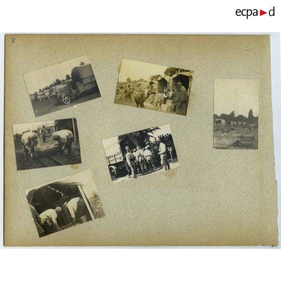 Septième page de l'album dérelié de Georges Pila relatif à la première guerre mondiale.