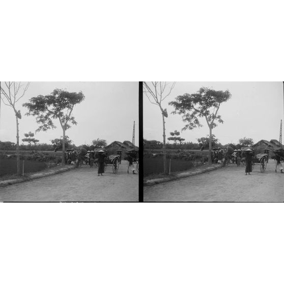 1418. Sentence et tête exposée. [légende d'origine]