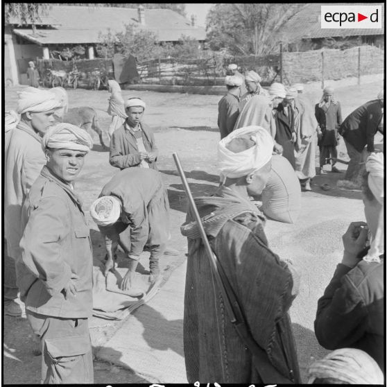 Le 65e RA au goum Bou-Alem. [Description en cours]