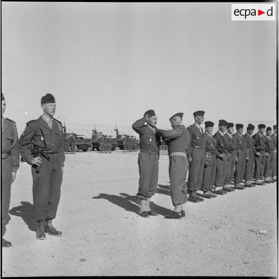 Le 81e BI (81e bataillon d'infanterie) à Cheria. [Description en cours]