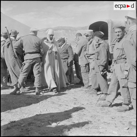 Le 81e BI (81e bataillon d'infanterie) à Cheria. [Description en cours]