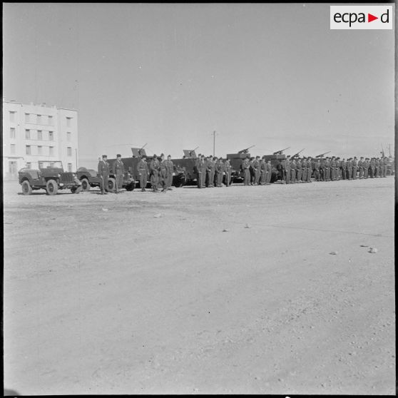 Le 81e BI (81e bataillon d'infanterie) à Cheria. [Description en cours]