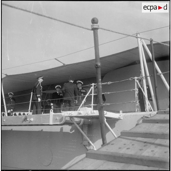 Arrivée du navire Le Sheffield. [Description en cours]