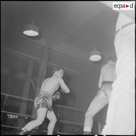 Demi-finale et finale interarmes de boxe d'Afrique du Nord. [Description en cours]