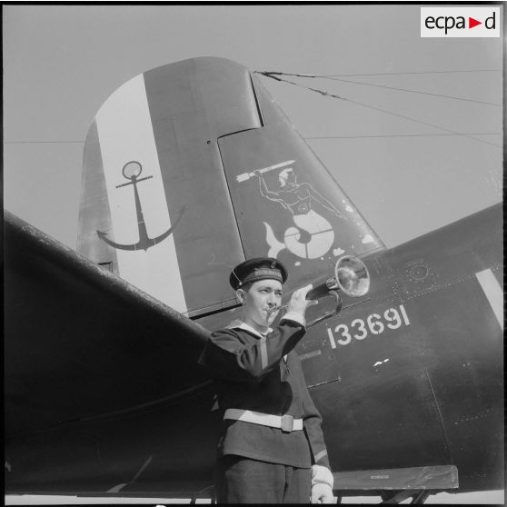 Le porte-avions Le Bois-Belleau. [Description en cours]