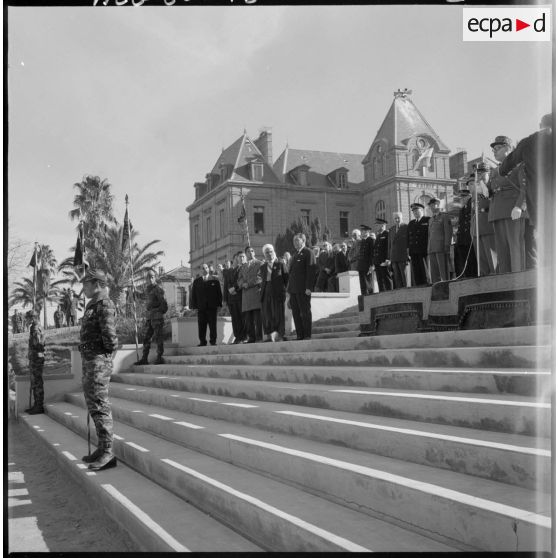 Discours d'intronisation du Général Mirambeau, commandant la 13e division d'infanterie (D.I) à la population de Saïda.