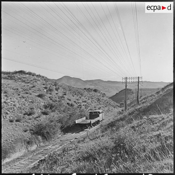 Menerville. La 4e compagnie du 587e bataillon du train (587e BT). Balayage.