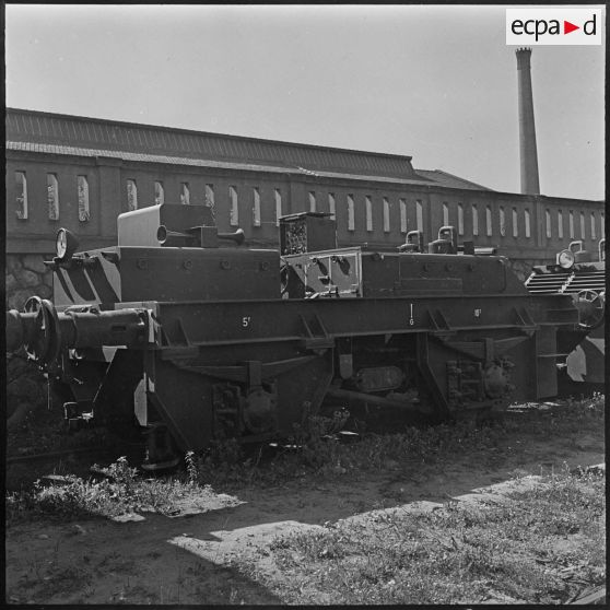 Menerville. La 4e compagnie du 587e bataillon du train (587e BT). Draisines télécommandées.