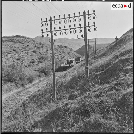 Menerville. La 4e compagnie du 587e bataillon du train (587e BT). Balayage.