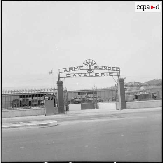 Le centre d'instruction de l'arme blindée et cavalerie (CIABC) du camp du Lido. [Description en cours]