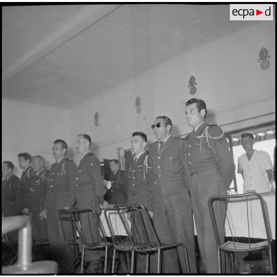 Cérémonie au centre de détente interarmées en présence du prince et de la princesse Napoléon. [Description en cours]