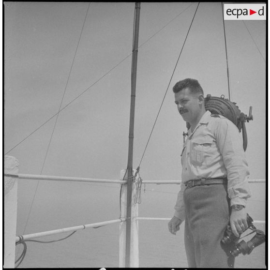 [La demi-brigade de fusiliers marins (DBFM) à Nemours]. [Description en cours]