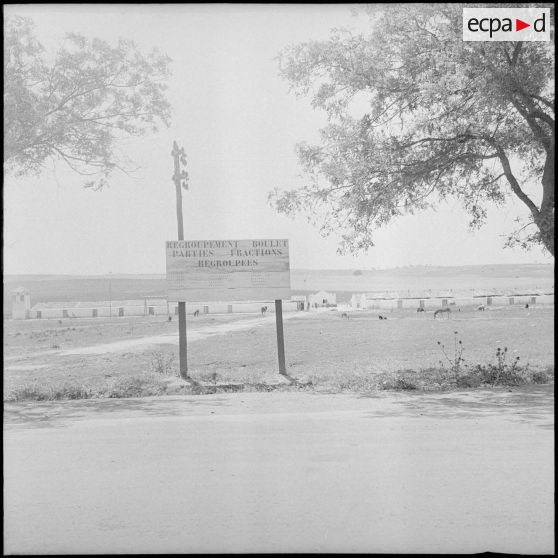 Le centre de regroupement de Boulet. [Description en cours]<br>