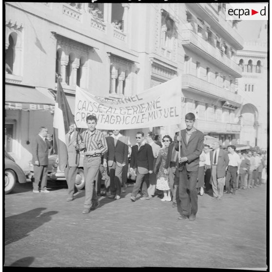 Manifestation du monde du travail à Alger. [Description en cours]