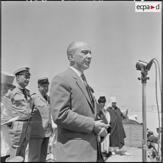 Inauguration du marché aux chameaux de Tindouf. Discours de Robert Lecourt.