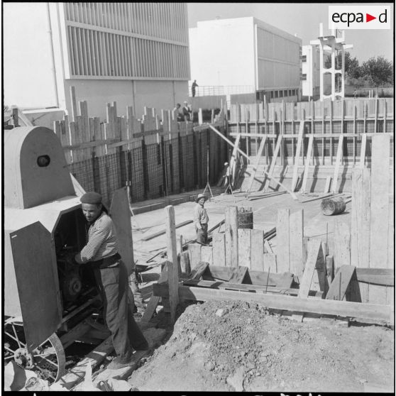 Koléa. Ecole militaire préparatoire nord-africaine. Chantier.