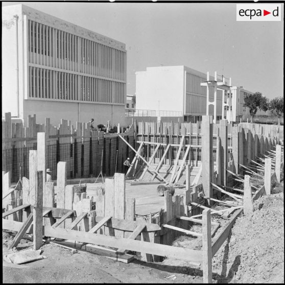 Koléa. Ecole militaire préparatoire nord-africaine. Chantier.