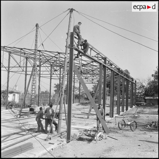 Koléa. Ecole militaire préparatoire nord-africaine. Chantier.