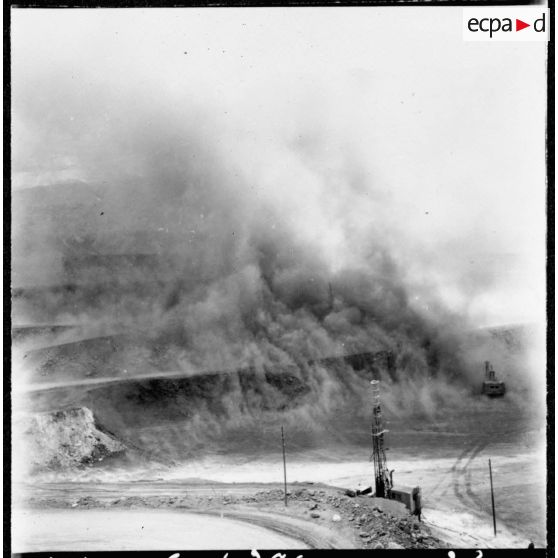 Mines du djebel Ouenza. Un coup de vent.