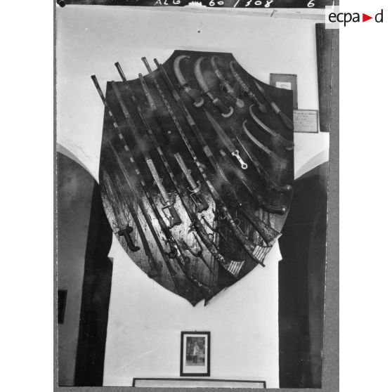 Alger. Musée colonial militaire Franchet d'Espéray. Armes de collection des tirailleurs algériens.