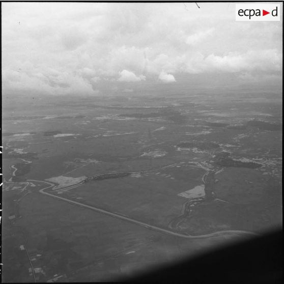 Vue aérienne du delta du Tonkin, à 35 kilomètres de Hanoï.