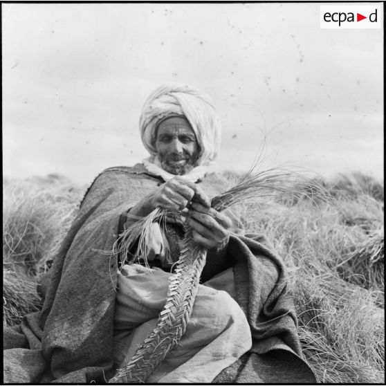 Bedeau. Tissage de l'alfa.