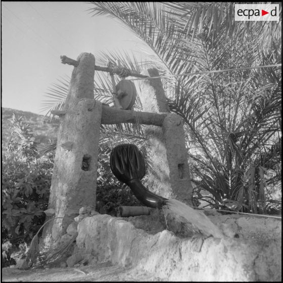 Lagouat. Puits ancien type "Adalou".