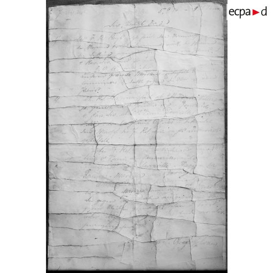 Document allemand relatif à la bataille de la Marne, 1ère feuille. [légende d'origine]