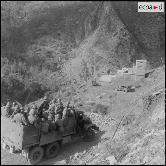Secteur d'Agmoune. 5e compagnie du 57e régiment d'infanterie (RI). Le poste du barrage.