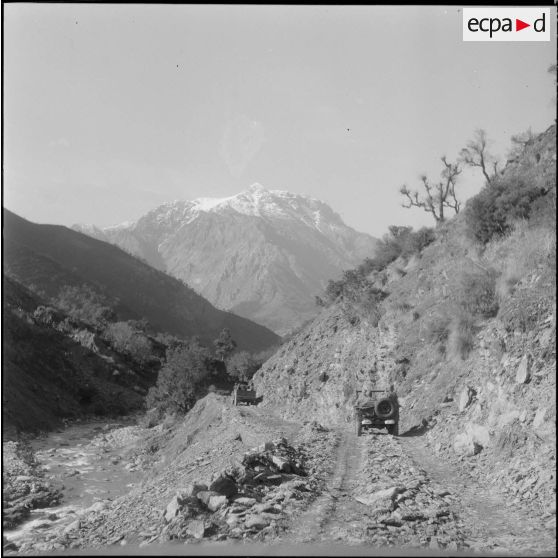Secteur d'Agmoune. 5e compagnie du 57e régiment d'infanterie (RI). Convoi.