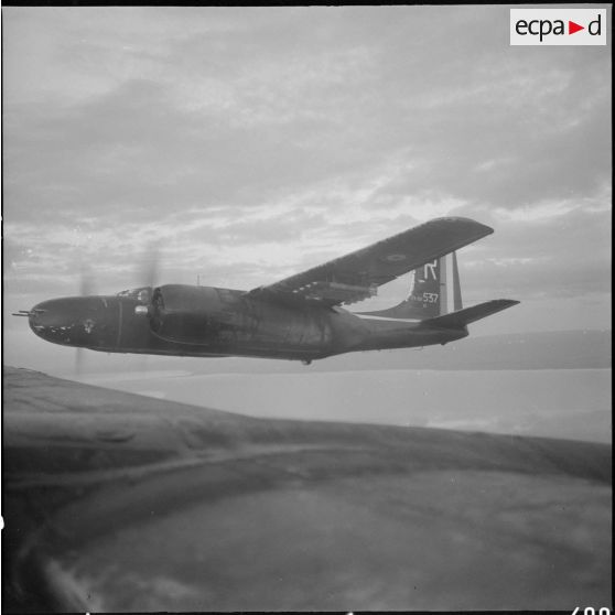 Le groupe Guyenne. Le Douglas B 26 Invader en vol.