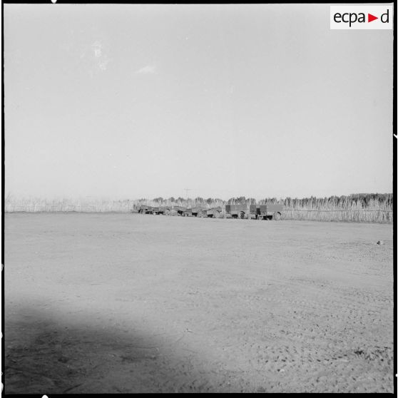 La Trappe. Aire de parking réquisitionnée.