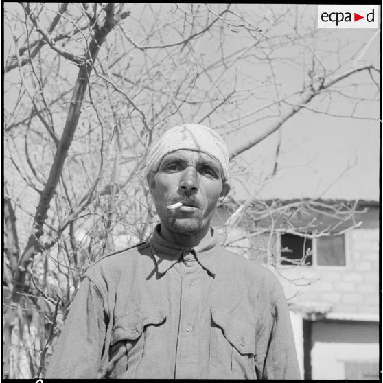 Negrine. Portrait d'un prisonnier rebelle blessé.