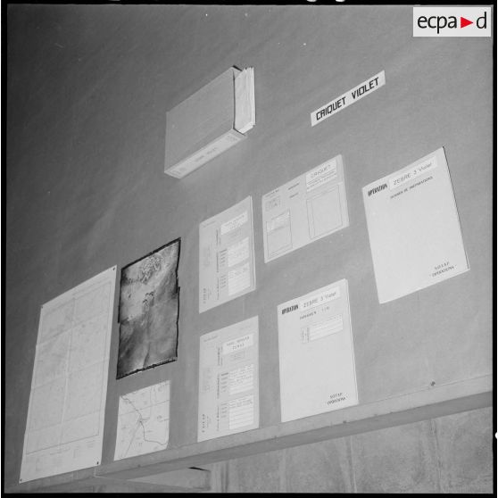 Alger. Préparation de l'opération aéroportée Ichtyosaure 1er Violet. Documents et cartes.