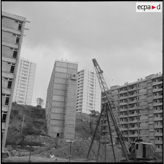 Bône. Construction de buildings.