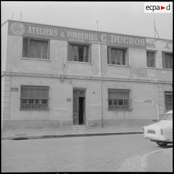 Oran. Façade des Ateliers et fonderies Célestin Ducros (AFCD).