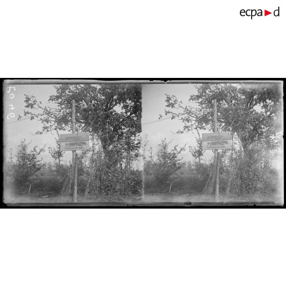 Fismes (Marne). Ecriteau allemand. [légende d'origine]