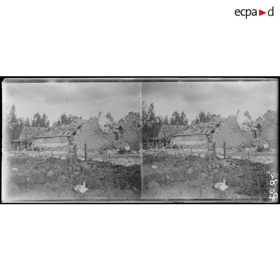 Entre Jonchery-sur-Vesle et les Vantaux. Marne. La ferme Voisin. [légende d'origine]