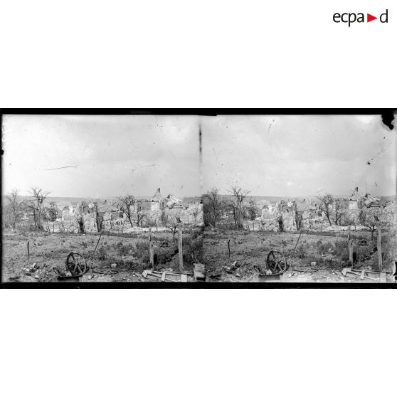 Les ruines du village de Bligny. [légende d'origine]