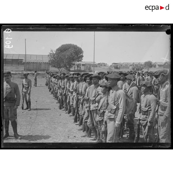 Valescure. Tonkinois en manœuvres. [légende d'origine]