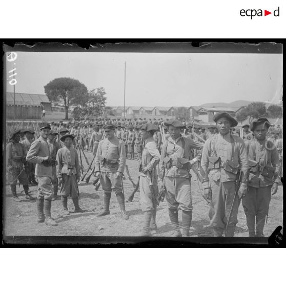 Valescure. Tonkinois en manœuvres. [légende d'origine]