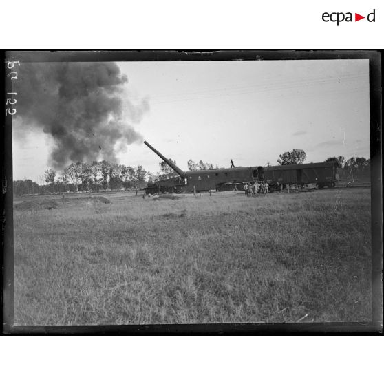 Soissons (Aisne). Pièce américaine tirant sur Laon. [légende d'origine]