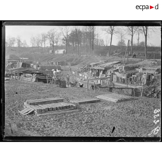 Baraquement au lieu dit "la baraquette". [légende d'origine]