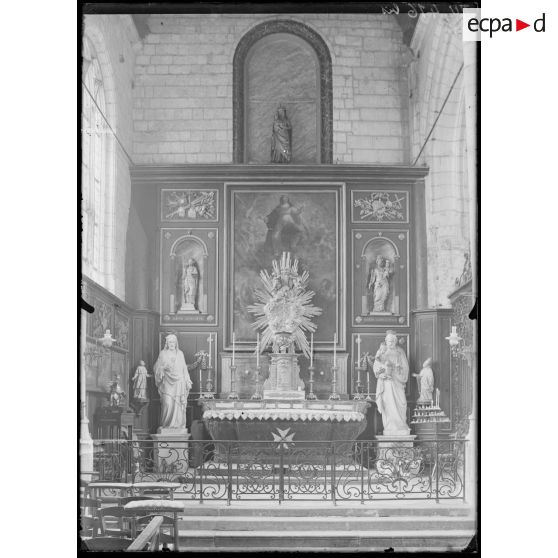 Front-Nord, Abbeville, Somme, retable Saint-Wulfran. [légende d'origine]