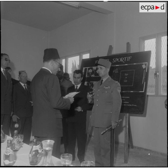 Birkadem. Inauguration du foyer sportif. Discours de monsieur Laïeb TaÏeb, adjoint au maire de Birkadem.