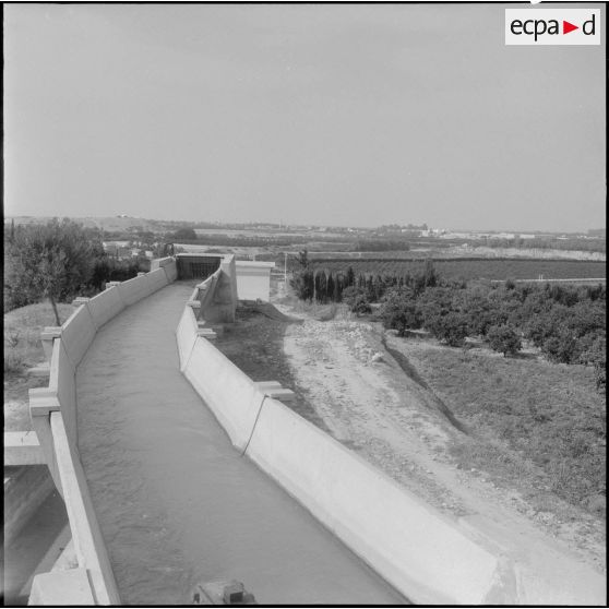 Un canal d'irrigation.